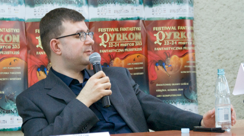 Jacek Dukaj na Pyrkonie 2013. Fot. Katarzyna Nowacka