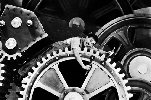"Dzisiejsze czasy" (1936) reż. Ch. Chaplin - grafika artykułu