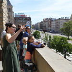 widok z zamkowego balkonu