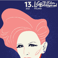 Festival poster - a drawing aof a woman on a violet background