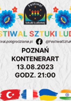 Colourful event poster with information about the event.