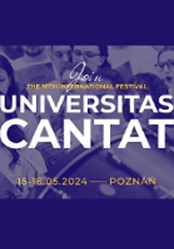 Poster with the festival name and information about the event - white and yellow text on violet background.