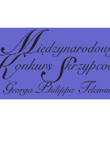 Competition poster - the title of the event on violet background