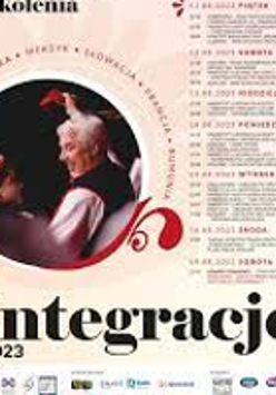 Poster with the review programme and a small photo of a dancing pair.