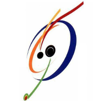 Logo of the Festival - unregular colourful circles and lines.