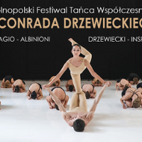 Dancers in dance poses and information about the event.