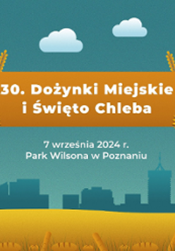 Event poster with information about it. Yellow field and and outline of blocks as a background.