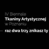 Poster: white and grey text on black background - the title of the event.