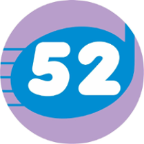 Fragment of the festival poster with the number 52.