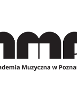 Black and white logo: letters in a shape of piano keys and the name of the Academy under them.