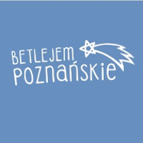 Event poster: the name of the event "Betlejem Poznańskie" on a blue background.