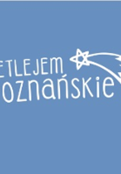 Event poster: the name of the event "Betlejem Poznańskie" on a blue background.