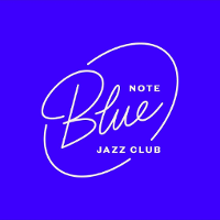 The club's name - Blue Note Jazz Club - on blue background.