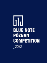 White inscriptions (the title of the event) on dark-blue background