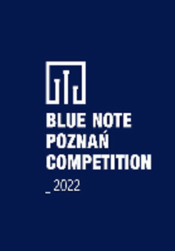 White inscriptions (the title of the event) on dark-blue background