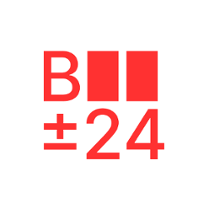 Festival logo in red and white colours.