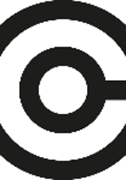 Two black circles on white background linked with a black line