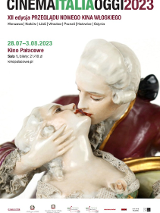 Event poster - photo of two porcelain figures kissing.