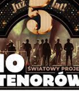 Concert poster: the title of the event and performers on stage.