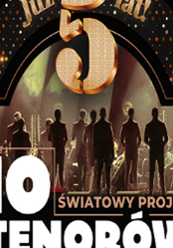 Concert poster - ten men on stage.