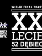 Black and white concert poster with information about the event.