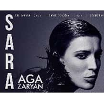 Concert poster - black and white photo of Aga Zaryan
