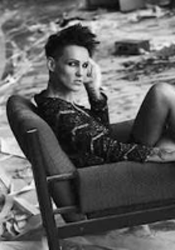 Concert poster - black and white photo of Agnieszka Chylińska