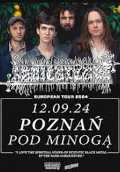 Concert poster: information about the event and photo of the band.