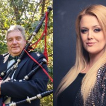 Two separate photos of two performers.