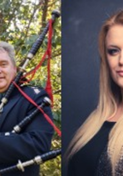 Two separate photos of two performers.