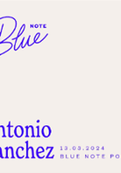 Concert poster: information about the event - text in dark blue on white background.