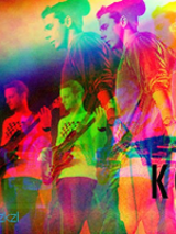 Concert poster - colourful photo of the performers.