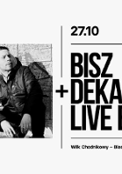 Black and white concert poster with photo of the performer and information about the event.