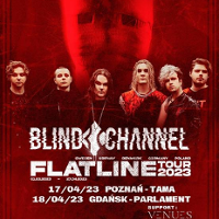 Concert poster - photo of the band and information about the event.