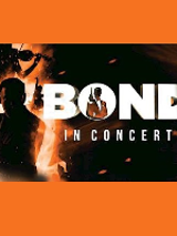 Concert poster in black, orange and white colours