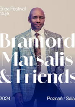 Photo of Branford Marsalis and information about the event.