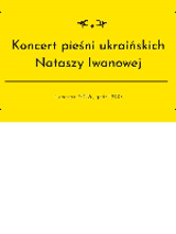 Concert poster - information about the event on yellow background