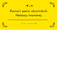 Concert poster - information about the event on yellow background