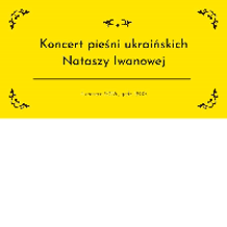 Concert poster - information about the event on yellow background