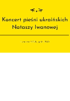 Concert poster - information about the event on yellow background