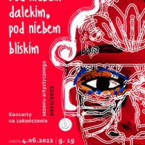 Concert poster in red colours