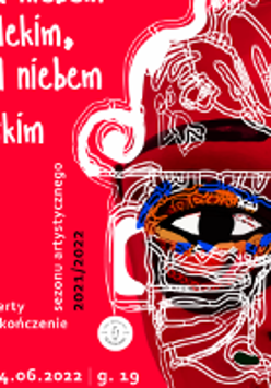 Concert poster in red colours