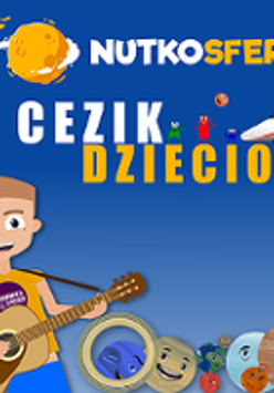 Concert poster: drawing of a boy playing the guitar, dark blue background and the title of the concert.