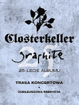 Concert poster in black and light blue colour with information about the event.