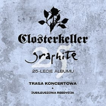 Concert poster in black and light blue colour with information about the event.