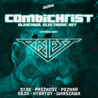 Concert poster in black and green colours with information about the event.