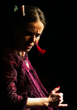 Photo of a woman dancing flamenco