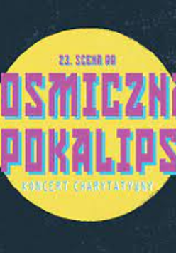 Concert poster - title of the concert; yellow circle as a background.