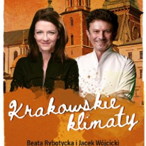 Photo of the performers. Cracow's historic building as a background.