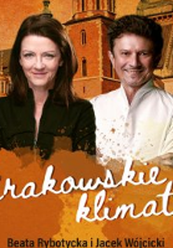 Photo of the performers. Cracow's historic building as a background.
